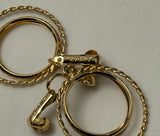 Avon Vintage Clip On Earrings Gold Tone Hoop Dangles Cute!