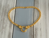 Magnificent Vintage Statement Necklace Chunky Chain Leopard / Panther Heads