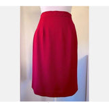 Vintage Talbots Petites Sz 6P 6 P Fabulous Burgundy Red Business / Dressy Skirt