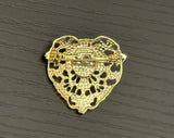 Lovely Vintage Brooch Faux Pearl Cabochon Filigree Gold Tone Heart