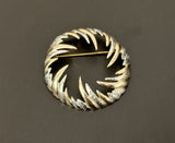 Sarah Coventry Vintage Two Tone Brooch Fire & Ice Silver & Gold Tone Metal