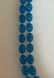The Prettiest Blue!  Long Beaded Vintage Necklace