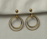 Avon Vintage Clip On Earrings Gold Tone Hoop Dangles Cute!