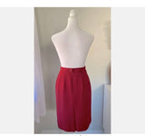 Vintage Talbots Petites Sz 6P 6 P Fabulous Burgundy Red Business / Dressy Skirt