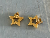 Wish Upon a Rhinestone Star Avon Vintage Pierced Earrings