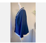 Roaman's 20W ? Fantastic Vintage Blazer Jacket Royal Blue & White