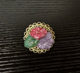 Unique & So Pretty Vintage Brooch Bouquet of Flowers