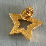 Wish Upon a Rhinestone Star Avon Vintage Pierced Earrings