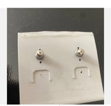 Awesome Vintage Pierced Earrings Silver Tone w Brown Enamel Anthony Eric