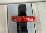 Retro Awesome Vintage Bangle Bracelet w Reds & Gold Enamel