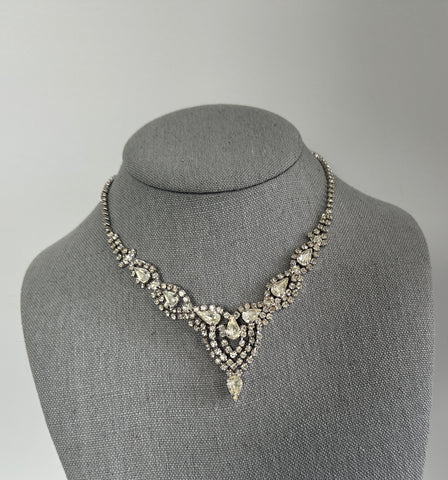 I Mean...Stunning!! Weiss Vintage Sparkly Rhinestone Choker Necklace. Amazing!
