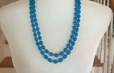 The Prettiest Blue!  Long Beaded Vintage Necklace