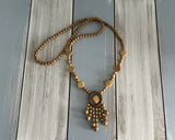 Groovy Vintage Beaded Necklace w Cool Wooden Beads