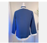 Roaman's 20W ? Fantastic Vintage Blazer Jacket Royal Blue & White