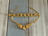 Vintage Necklace & Bracelet Jewelry Set Fleck & Moonglow Cabochons & Rhinestones