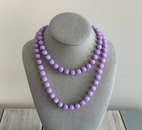 Beautiful Vintage Sarah Coventry Beaded Necklace Pastel Parfait Lilac Beads