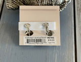 Etienne Aigner Fabulous Vintage Clip On Earrings Silver Tone Loops & Hoops