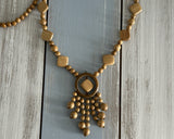 Groovy Vintage Beaded Necklace w Cool Wooden Beads
