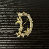 Sarah's A.B.C.'s Gold Tone D Initial Brooch Sarah Coventry Fabulous