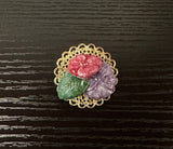 Unique & So Pretty Vintage Brooch Bouquet of Flowers
