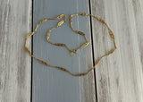 Crown Trifari Fabulous  Vintage Longer Length Necklace Gold Tone Link Chain