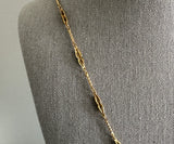 Crown Trifari Fabulous  Vintage Longer Length Necklace Gold Tone Link Chain