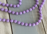 Beautiful Vintage Sarah Coventry Beaded Necklace Pastel Parfait Lilac Beads