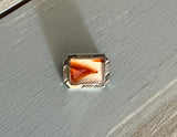 Truly Fantastic Vintage Little Brooch Pin Silver Tone w I Believe Agate Stone