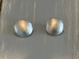 Crown Trifari Beautiful Brushed Silver Tone Vintage Clip On Earrings