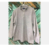Fantastic Vintage Gray 1/4 Zip Warm Top Sweatshirt Sz L by Catalina