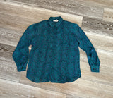 Laura & Jayne Collection Sz 12 Fantastic Vintage Leopard Animal Print Blouse Top