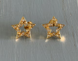 Wish Upon a Rhinestone Star Avon Vintage Pierced Earrings