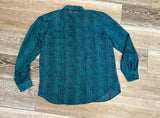 Laura & Jayne Collection Sz 12 Fantastic Vintage Leopard Animal Print Blouse Top