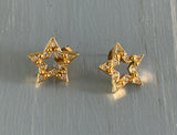 Wish Upon a Rhinestone Star Avon Vintage Pierced Earrings