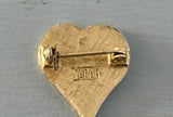 Sarah Coventry Beautiful Vintage Enamel Heart Brooch "Black Magic"