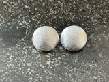 Crown Trifari Beautiful Brushed Silver Tone Vintage Clip On Earrings