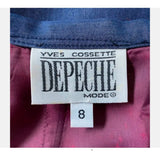 Yves Cossette Depeche Mode Fantastic Vintage Skirt Navy Blue