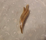 Beautiful Vintage Napier Brooch Gold Tone Long Leaves / Sea Grass