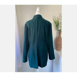 Dawn Joy Sz 11 / 12 SO COOL VINTAGE MICROSUEDE MICROFIBER JACKET BLAZER GREEN
