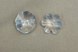 Two Glass Crystal Faceted Vintage Pendants Beautiful Snowflake & Octagon