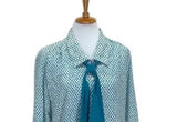 Cape Cod Match Mates Fabulous Vintage Blouse w Bow / Tie at Neck