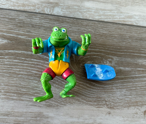 TMNT Teenage Mutant Ninja Turtles Genghis Frog 1989 Playmates Action Figure