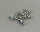 Pretty Vintage Brooch Sarah Coventry Silver Tone Flower w AB Rhinestones Floral