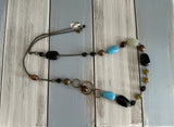 Lia Sophia Longer Length Chain Necklace w Assorted Chunky Beads