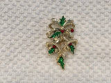 HAPPY HOLIDAY!  Gerrys Beautiful Enamel Vintage Christmas Bells Brooch