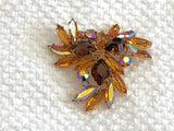 Stunning Vintage Rhinestone Brooch Signed Czecho Slovakia (Czech)