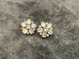 Stunning Designer Signed Weiss Vintage Clip On Rhinestone Earrings