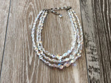 GLAM to the MAX!! Vintage Crystal Multi Strand Necklace