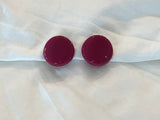 Fantastic & Fun Fucshia Vintage Clip On Earrings  Plum Purple Pink