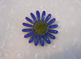 Delightful Flower Power Enamel & Metal Vintage Brooch